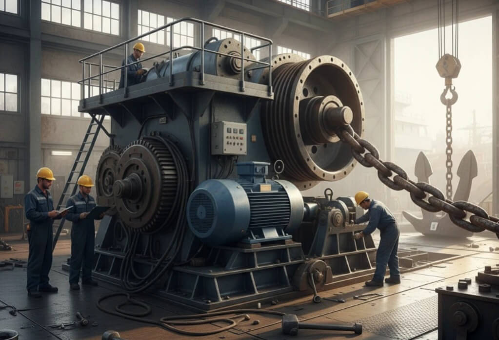 وینچ Windlass چیست و چگونه در سیستم مهار کشتی استفاده می‌شود؟